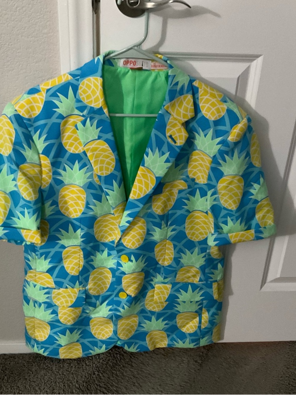 Oppo Pineapple Print Blazer - Yellow & Turquoise